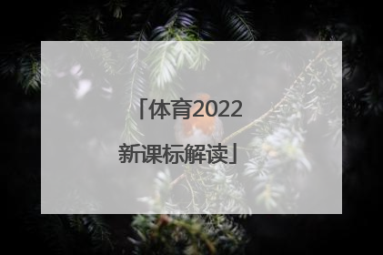 「体育2022新课标解读」2022年体育新课标解读视频